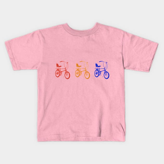 Stranger bikes Kids T-Shirt by firelighter